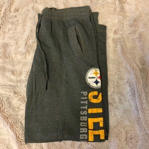 dark grey size small Steelers wide leg light weight sweatpants